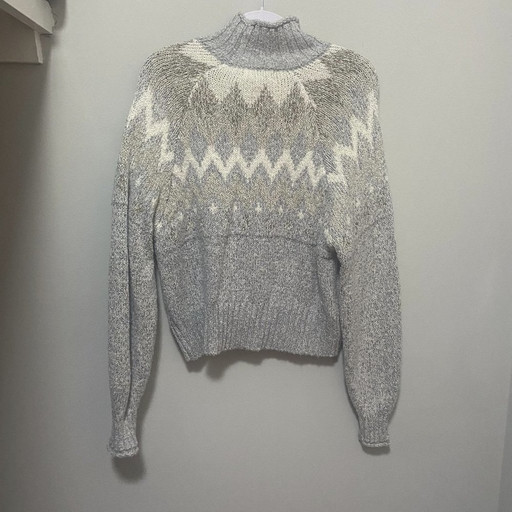 Dillards Gb Brand Medium Gray Patterned Turtlenec… - image 4